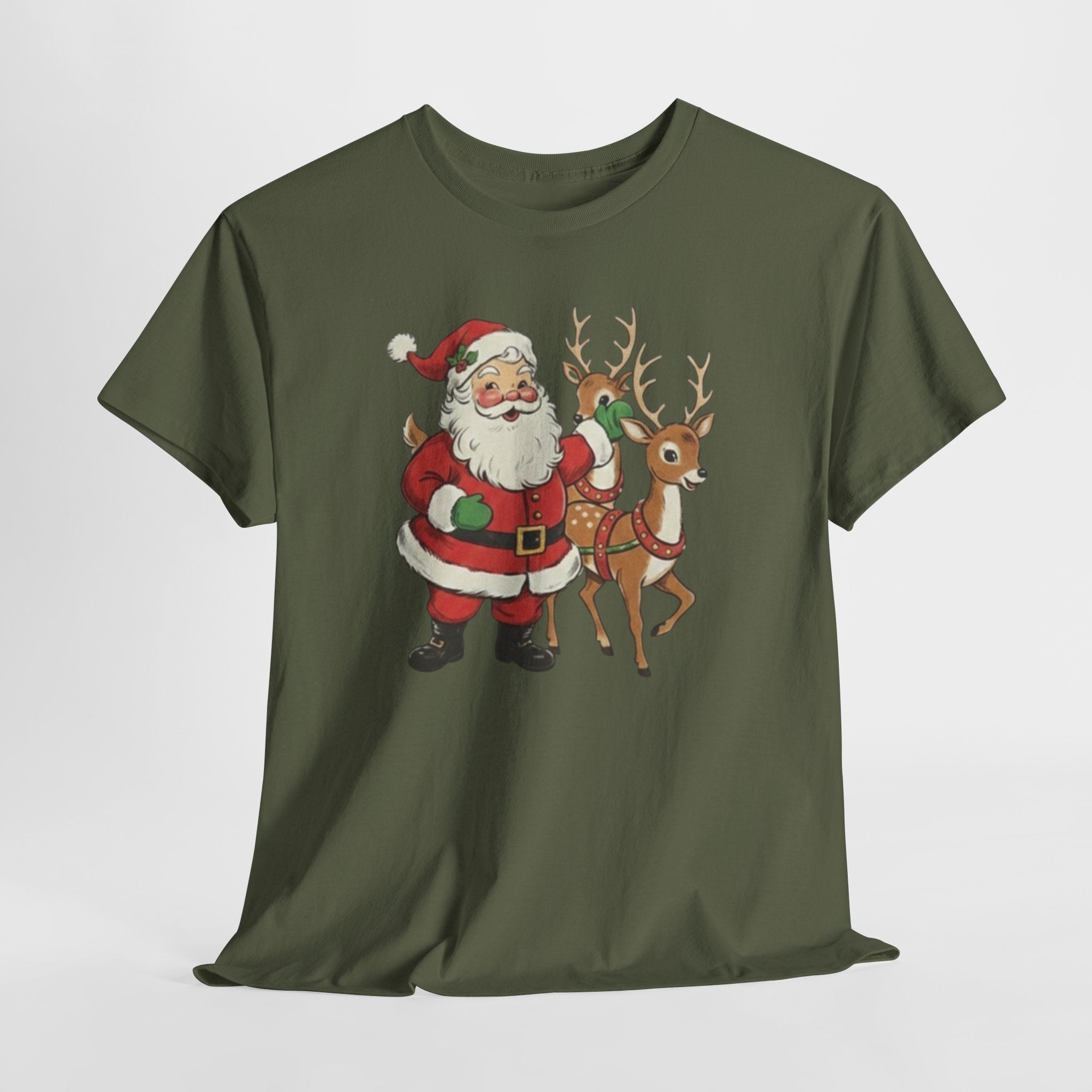 Santa and Reindeer Christmas Tee
