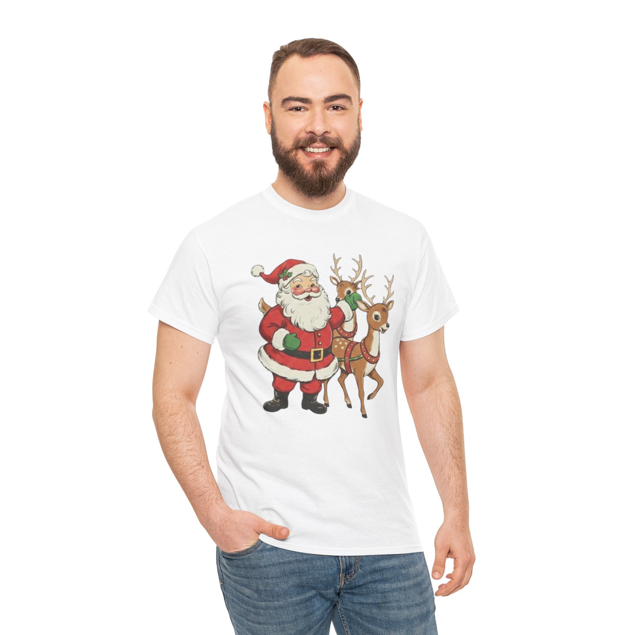 Santa and Reindeer Christmas Tee