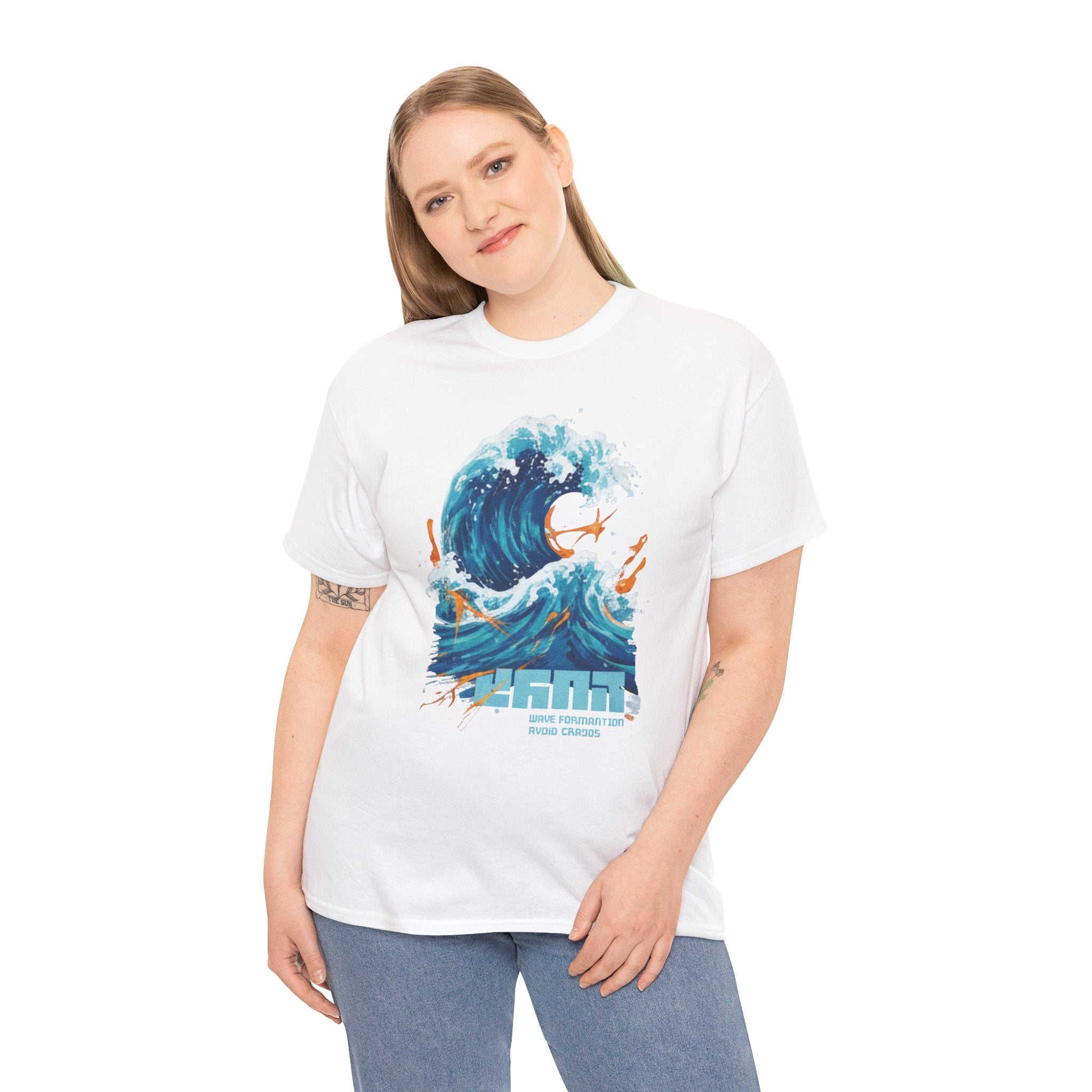 Wave Surf Graphic Tee — Ocean Wave Art T-Shirt